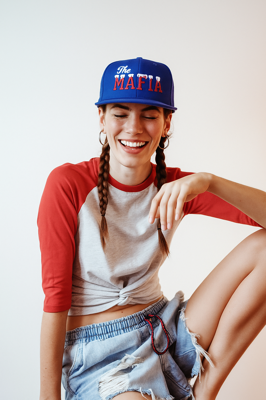 "The Mafia" snow-capped snapback - blue