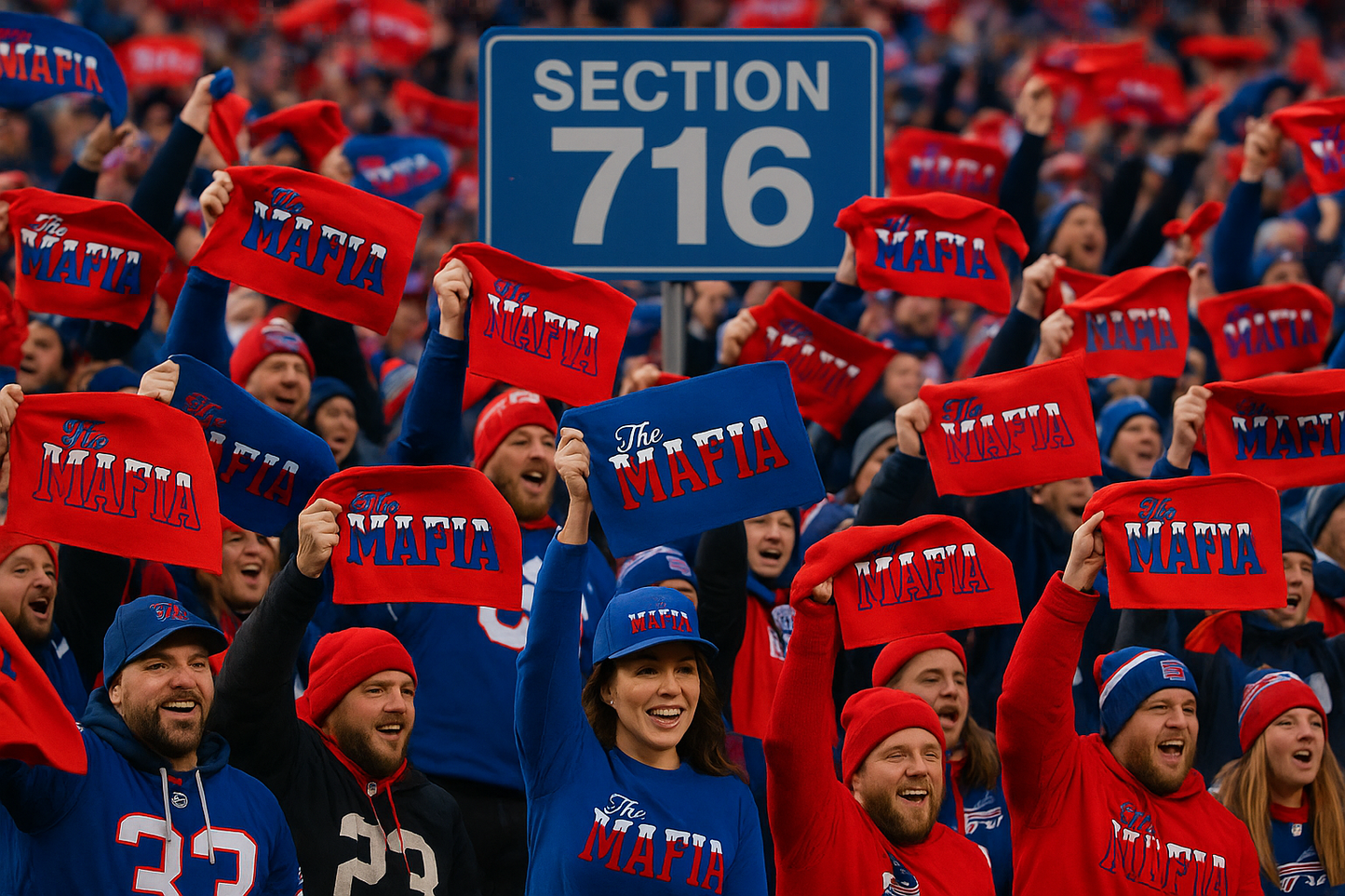 "The Mafia" rally towel - blue