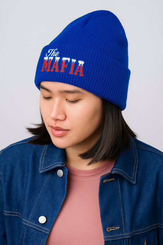 "The Mafia" winter beanie - blue