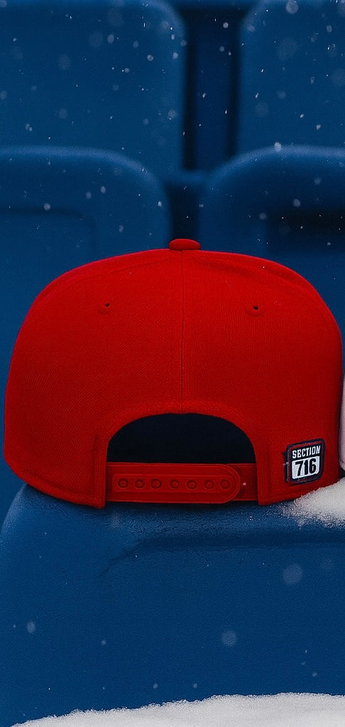 "The Mafia" snow-capped snapback - red