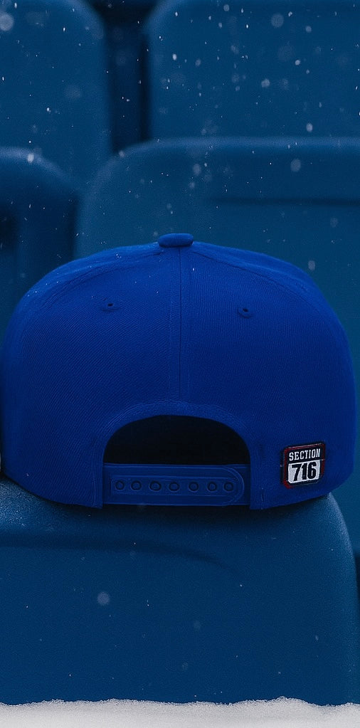 "The Mafia" snow-capped snapback - blue