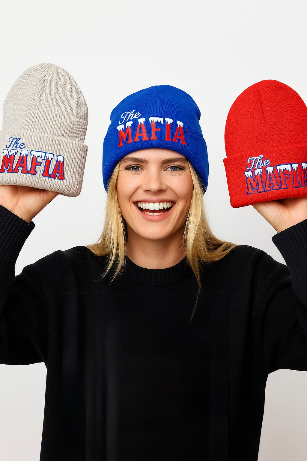 "The Mafia" winter beanie - blue