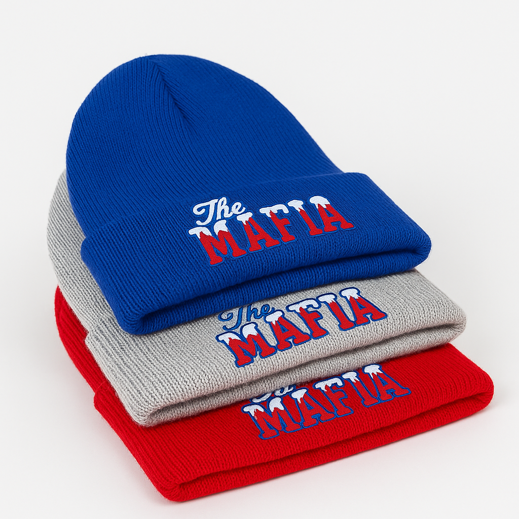 "The Mafia" winter beanie - blue