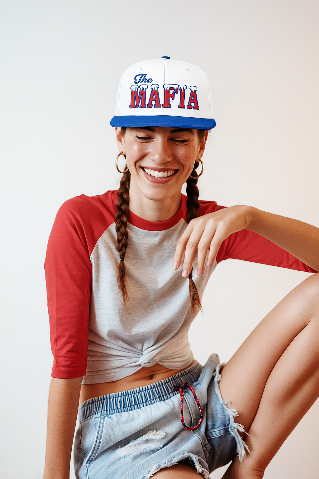 "The Mafia" Snow-capped snapback - white