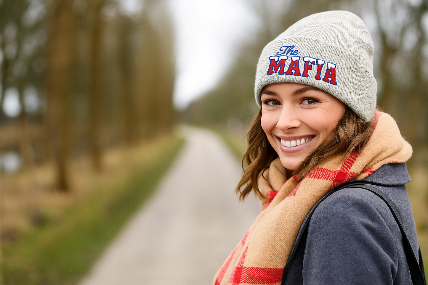 "The Mafie" winter beanie - icy grey