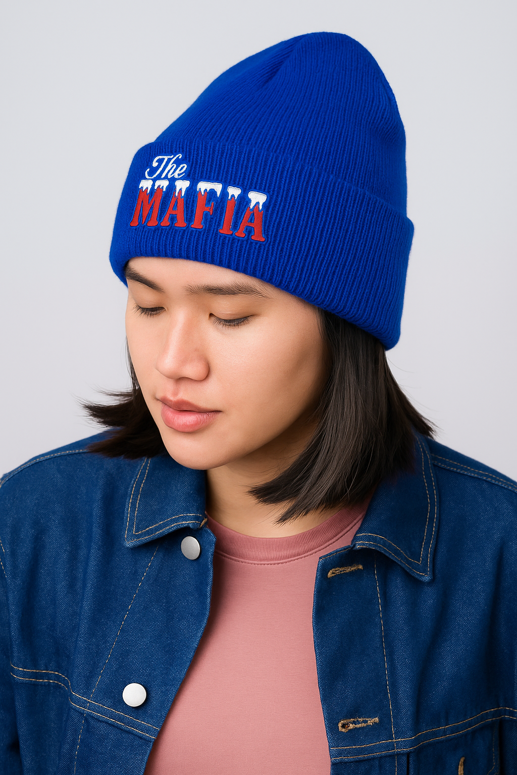 "The Mafia" winter beanie - blue